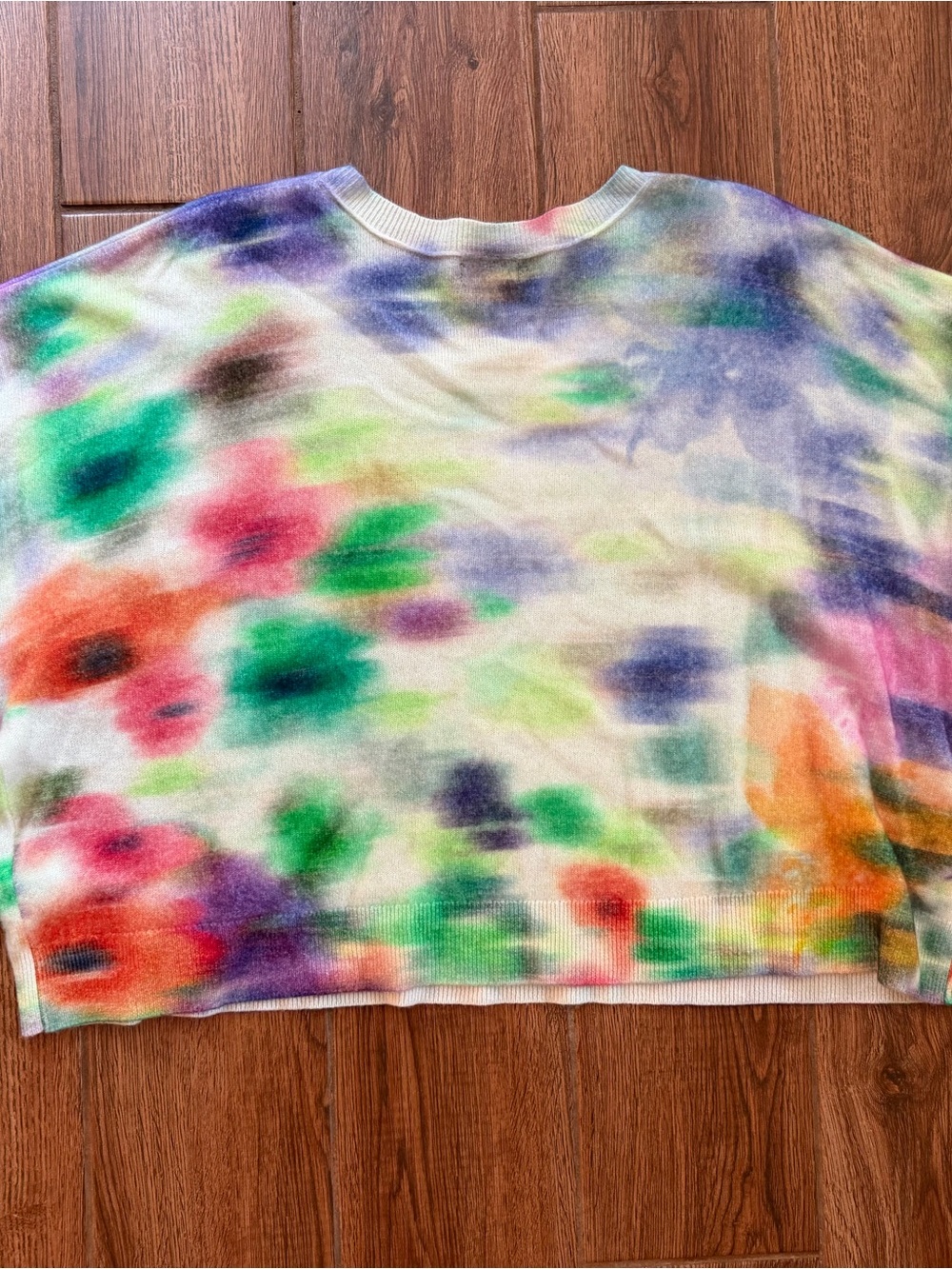 Pilcro Multicolor Tie-Dye Crewneck cashmere Sweater - / Women’s xl - Picture 3 of 3